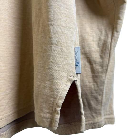 Zegna Sport Striped Long Sleeve Shirt Size Large Tan Cotton Vintage Y2K 90s - Picture 3 of 6